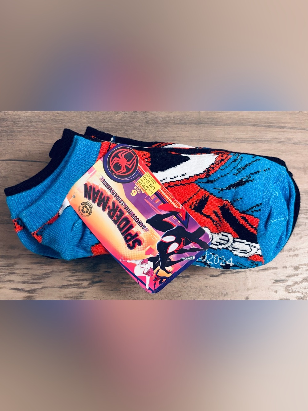 Marvel Spiderman 6-Pack of Kids Ankle Socks - Size 3-9